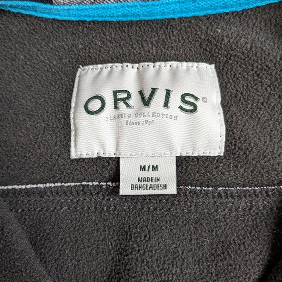 Orvis fleece-lined plaid sz M snap front shacket - Picture 3 of 3